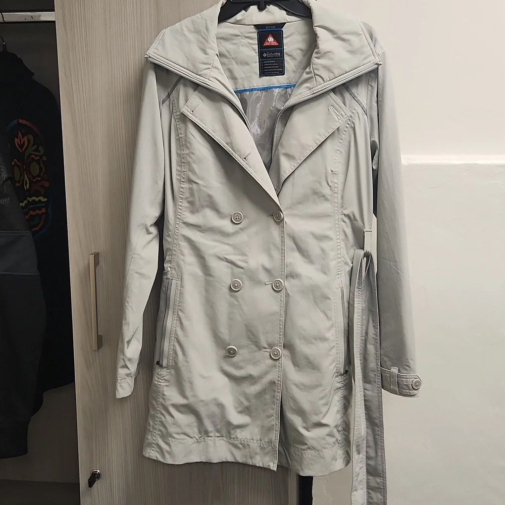 Omni-Heat Full Zip Double Breasted Trench Coat